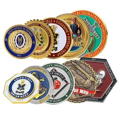 Brezplačen vzorec izzivalnega kovanca z graviranim emajlom